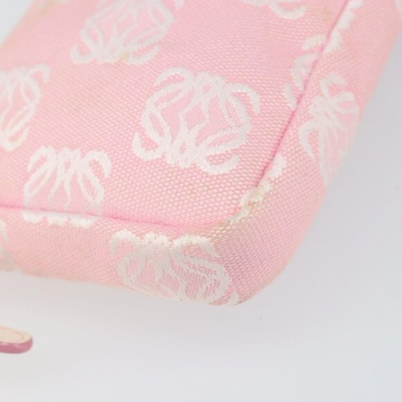 Authentic LOEWE Anagram Shoulder Bag Canvas Pink Silver - Picture 16 of 16